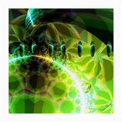 Dawn Of Time, Abstract Lime & Gold Emerge Glasses Cloth (Medium, Two Sided) from ArtsNow.com Front