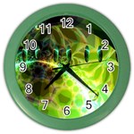 Dawn Of Time, Abstract Lime & Gold Emerge Wall Clock (Color) Dawn Of Time, Abstract Lime & Gold Emerge Wall Clock (Color)