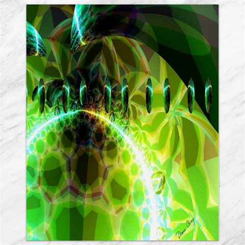 Dawn Of Time, Abstract Lime & Gold Emerge Canvas 11  x 14  (Unframed) from ArtsNow.com 10.95 x13.48  Canvas - 1