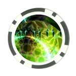 Dawn Of Time, Abstract Lime & Gold Emerge Poker Chip