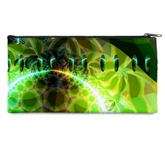 Dawn Of Time, Abstract Lime & Gold Emerge Pencil Case from ArtsNow.com Back