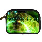 Dawn Of Time, Abstract Lime & Gold Emerge Digital Camera Leather Case