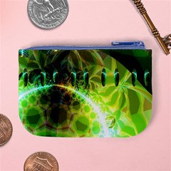 Dawn Of Time, Abstract Lime & Gold Emerge Coin Change Purse from ArtsNow.com Back