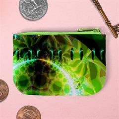 Dawn Of Time, Abstract Lime & Gold Emerge Coin Change Purse from ArtsNow.com Back
