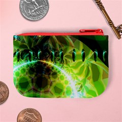 Dawn Of Time, Abstract Lime & Gold Emerge Coin Change Purse from ArtsNow.com Back