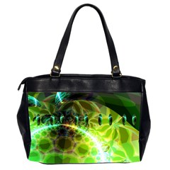 Dawn Of Time, Abstract Lime & Gold Emerge Oversize Office Handbag (Two Sides) from ArtsNow.com Back