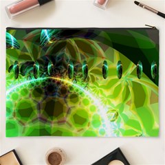 Dawn Of Time, Abstract Lime & Gold Emerge Cosmetic Bag (XXXL) from ArtsNow.com Back