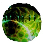 Dawn Of Time, Abstract Lime & Gold Emerge 18 Premium Round Cushion Dawn Of Time, Abstract Lime & Gold Emerge 18 Premium Round Cushion