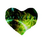 Dawn Of Time, Abstract Lime & Gold Emerge 16  Premium Heart Shape Cushion 