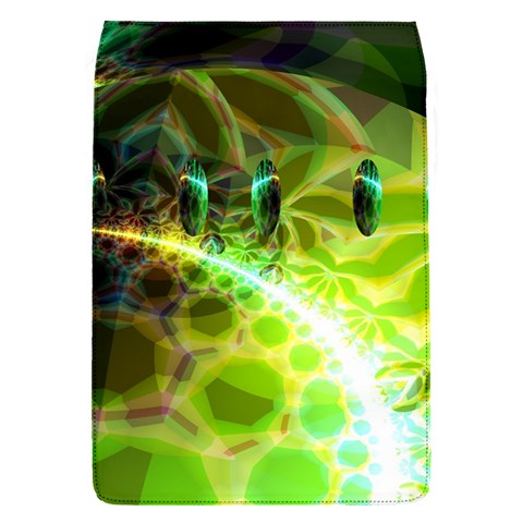 Dawn Of Time, Abstract Lime & Gold Emerge Removable Flap Cover (Small) from ArtsNow.com Front