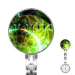 Dawn Of Time, Abstract Lime & Gold Emerge Stainless Steel Nurses Watch Dawn Of Time, Abstract Lime & Gold Emerge Stainless Steel Nurses Watch
