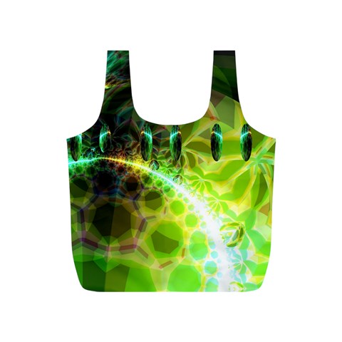 Dawn Of Time, Abstract Lime & Gold Emerge Reusable Bag (S) from ArtsNow.com Front