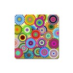 Psychedelic Flowers Magnet (Square)