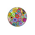 Psychedelic Flowers Golf Ball Marker 4 Pack (for Hat Clip)