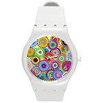 Psychedelic Flowers Plastic Sport Watch (Medium)