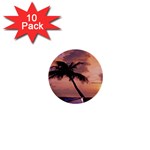 Sunset At The Beach 1  Mini Button (10 pack)
