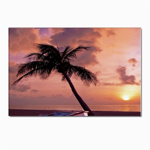 Sunset At The Beach Postcard 4 x 6  (10 Pack) from ArtsNow.com Front