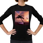 Sunset At The Beach Women s Long Sleeve T-shirt (Dark Colored)