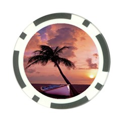 Sunset At The Beach Poker Chip from ArtsNow.com Front