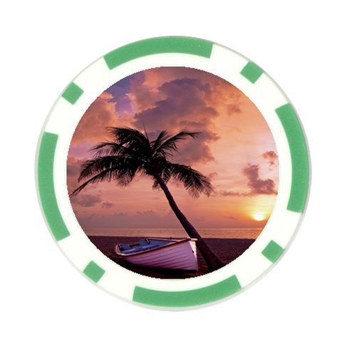 Sunset At The Beach Poker Chip (10 Pack) from ArtsNow.com Front