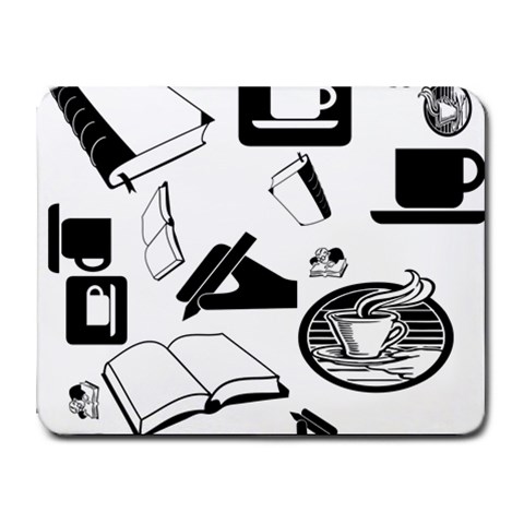Books And Coffee Small Mouse Pad (Rectangle) from ArtsNow.com Front