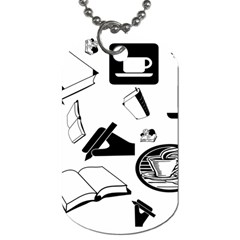Books And Coffee Dog Tag (Two Front