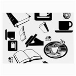 Books And Coffee Glasses Cloth (Large)