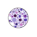 Purple Awareness Dots Golf Ball Marker 10 Pack (for Hat Clip)