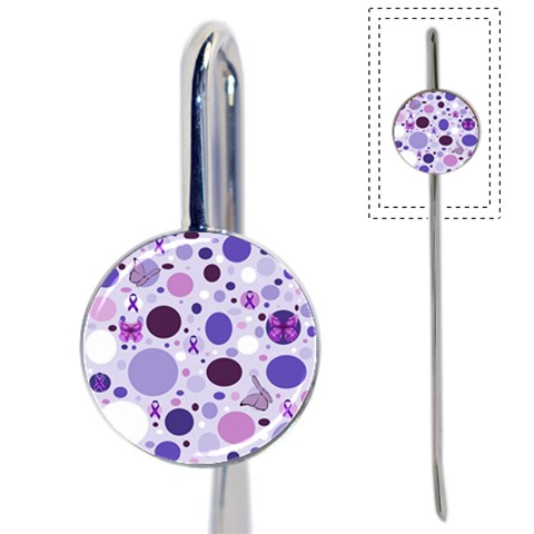 Purple Awareness Dots Bookmark from ArtsNow.com Front