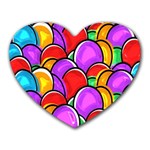 Colored Easter Eggs Mouse Pad (Heart)