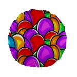 Colored Easter Eggs 15  Premium Round Cushion 