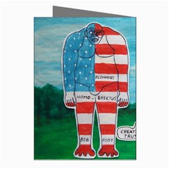 2 Painted U,s,a,flag Big Foots Greeting Card (8 Pack) from ArtsNow.com Right