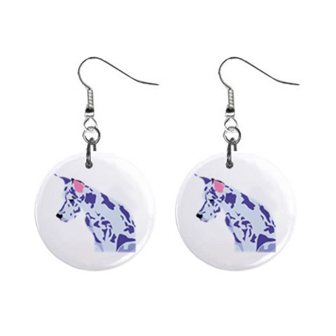 Great Dane 1  Button Earrings from ArtsNow.com Front