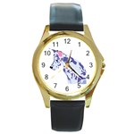 Great Dane Round Gold Metal Watch