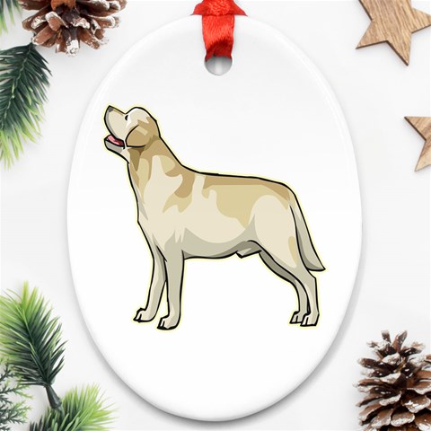 Labrador Retriever Ornament (Oval) from ArtsNow.com Front