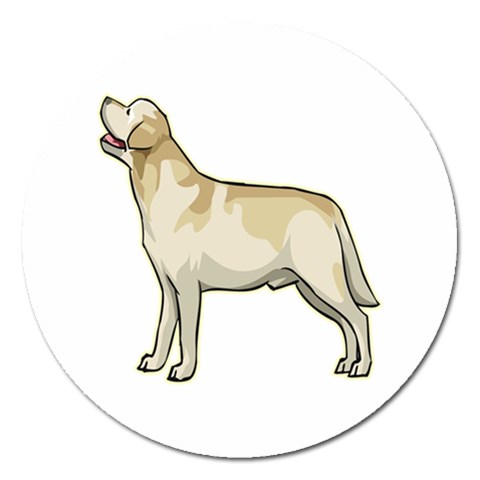 Labrador Retriever Magnet 5  (Round) from ArtsNow.com Front