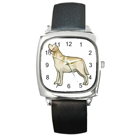 Labrador Retriever Square Metal Watch from ArtsNow.com Front