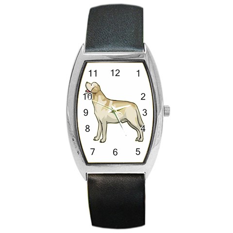Labrador Retriever Barrel Style Metal Watch from ArtsNow.com Front