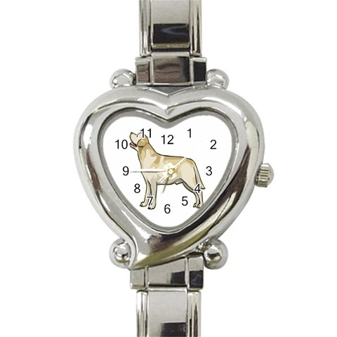 Labrador Retriever Heart Italian Charm Watch from ArtsNow.com Front