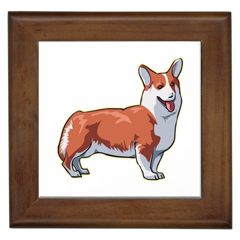 Pembroke Welsh Corgi Framed Tile from ArtsNow.com Front