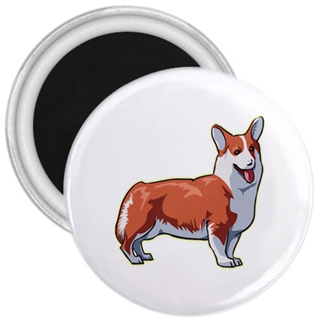 Pembroke Welsh Corgi 3  Magnet from ArtsNow.com Front
