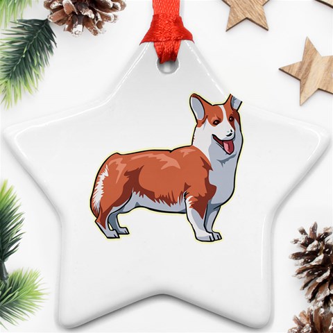 Pembroke Welsh Corgi Ornament (Star) from ArtsNow.com Front
