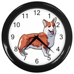 Pembroke Welsh Corgi Wall Clock (Black)