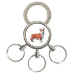 Pembroke Welsh Corgi 3-Ring Key Chain