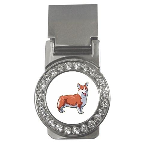 Pembroke Welsh Corgi Money Clip (CZ) from ArtsNow.com Front