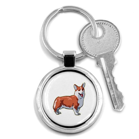Pembroke Welsh Corgi Key Chain (Round) from ArtsNow.com Front