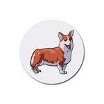 Pembroke Welsh Corgi Rubber Coaster (Round)