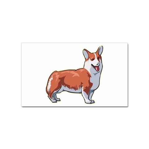 Pembroke Welsh Corgi Sticker (Rectangular) from ArtsNow.com Front