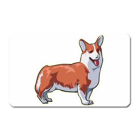 Pembroke Welsh Corgi Magnet (Rectangular) from ArtsNow.com Front