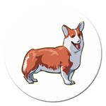 Pembroke Welsh Corgi Magnet 5  (Round)